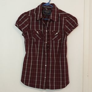 American Eagle Short Sleeve Button Shirt sz 8